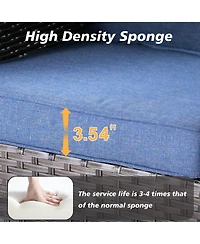 Xizzi 2-Piece Outdoor Patio Furniture Set with High Back Chairs, All Weather Wicker Conversation for Garden and Backyard