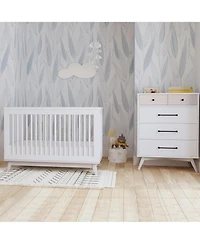 Westwood Design Rowan Modern Wood Cottage Crib in Ash Linen White Finish