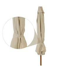 8.5 ft Outdoor Patio Umbrella with Push Button Tilt and Crank