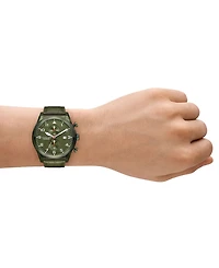 Michael Kors Men's Panorama Chronograph Green Leather Watch, 44mm