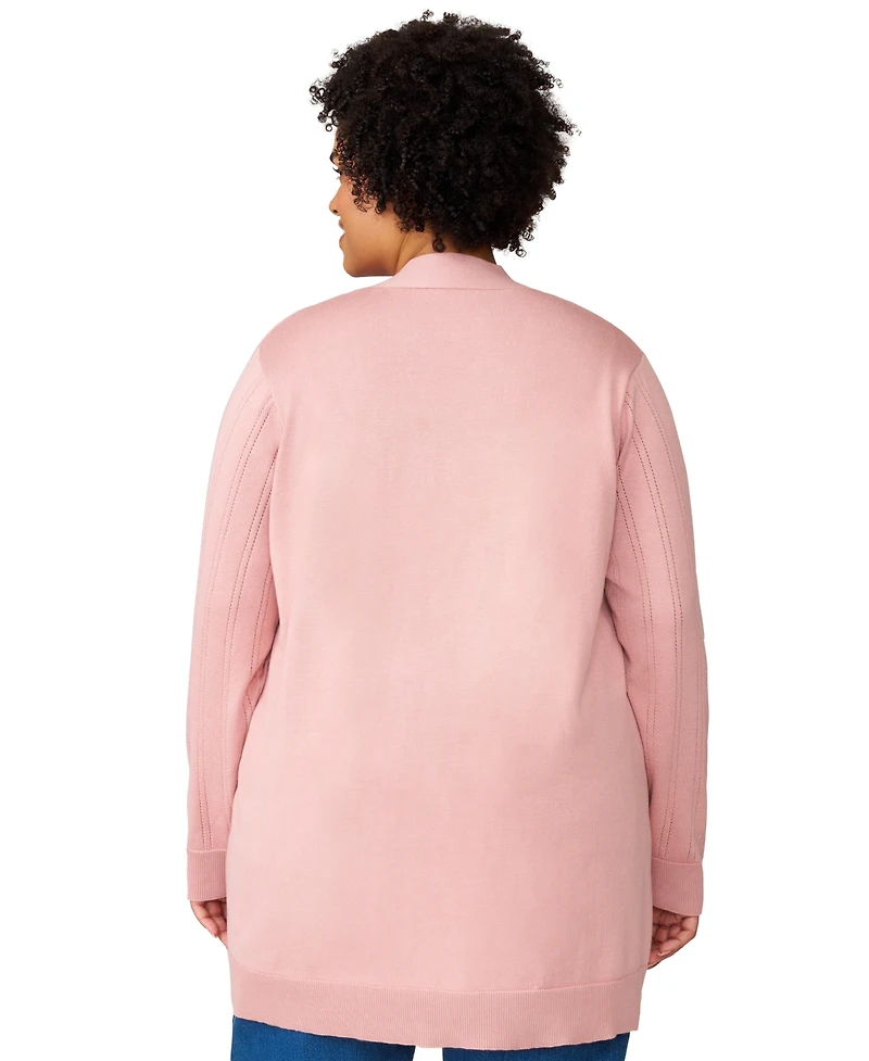 Melissa Paige Plus Open-Front Cardigan Sweater, Exclusively at Macy's