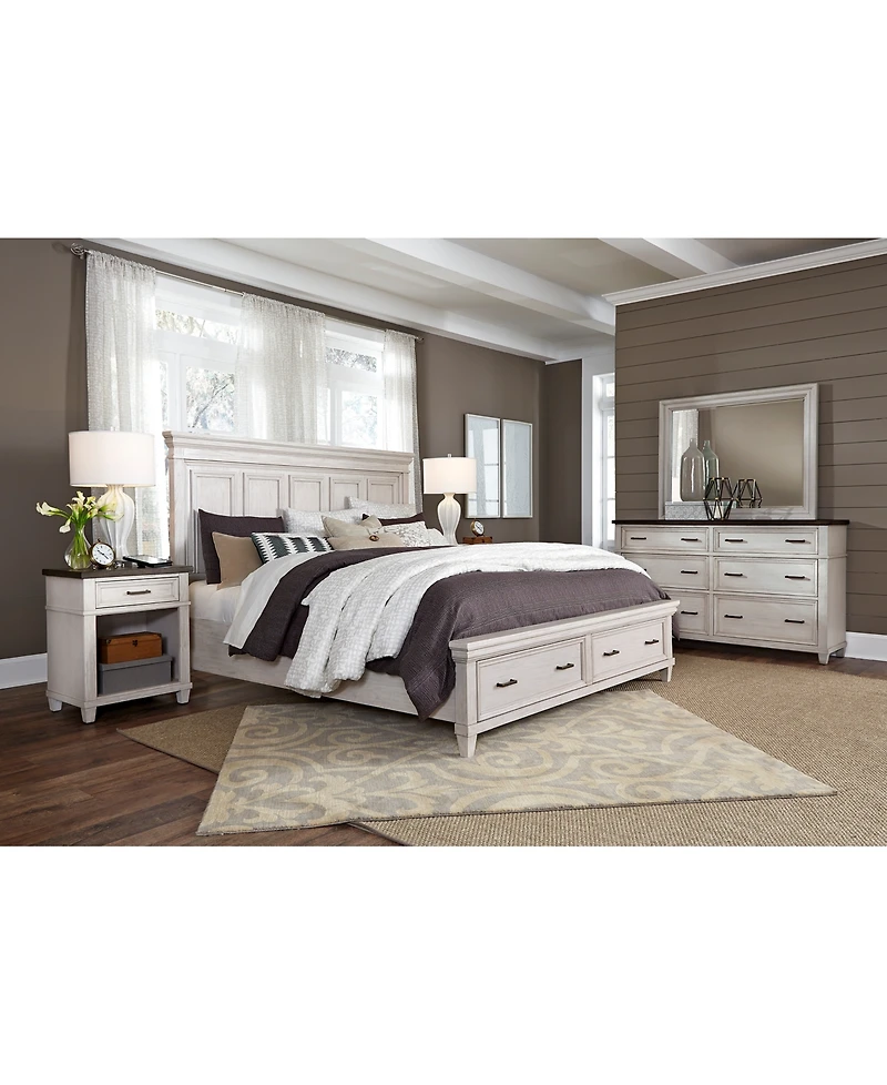 Dawnwood 3-Pc. Queen Storage Set (Bed, Dresser & 1-Drawer Nightstand)