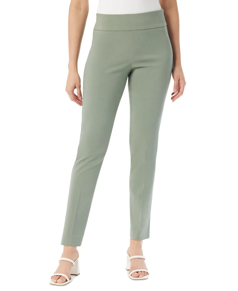 Gloria Vanderbilt Women's Tummy-Control Pull-On Slim Trousers, in Regular, Short & Long