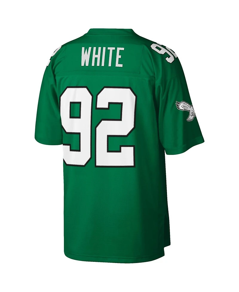 Men's Mitchell & Ness Reggie White Kelly Green Philadelphia Eagles Big and Tall 1990 Retired Player Replica Jersey