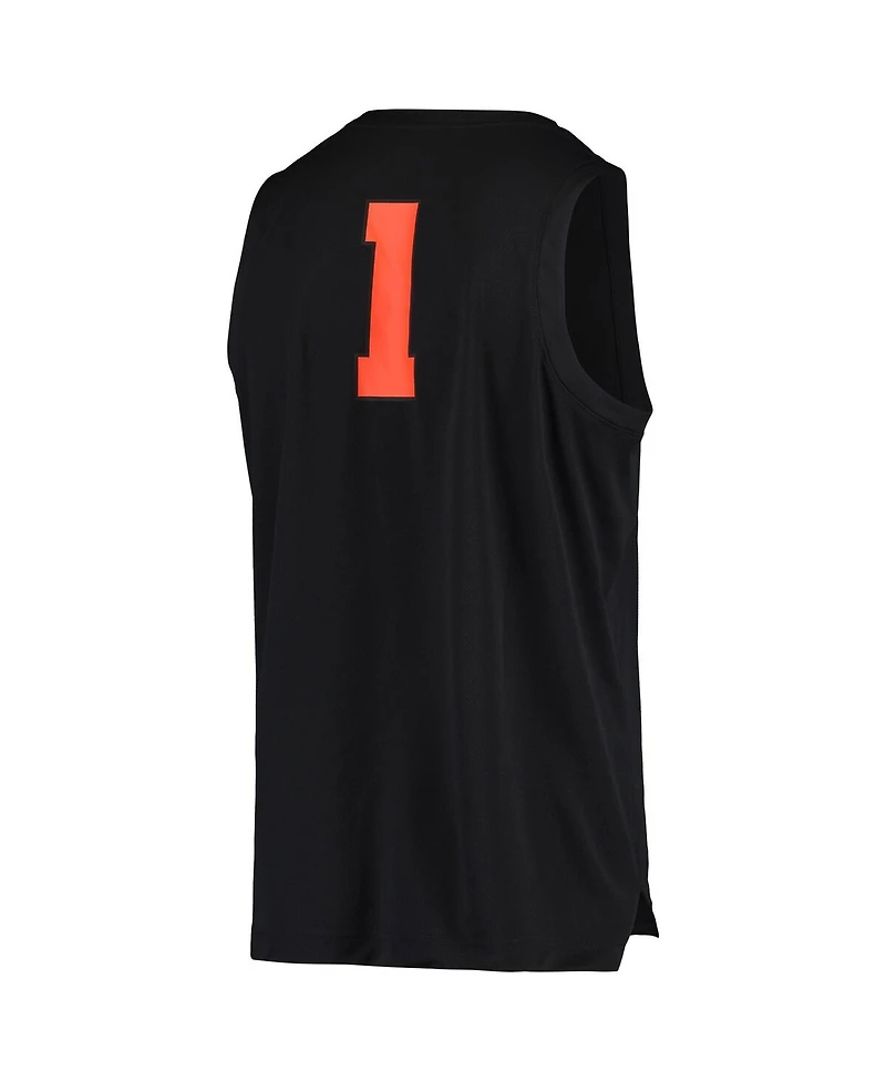 Men's Nike #1 Black Oregon State Beavers Replica Basketball Jersey