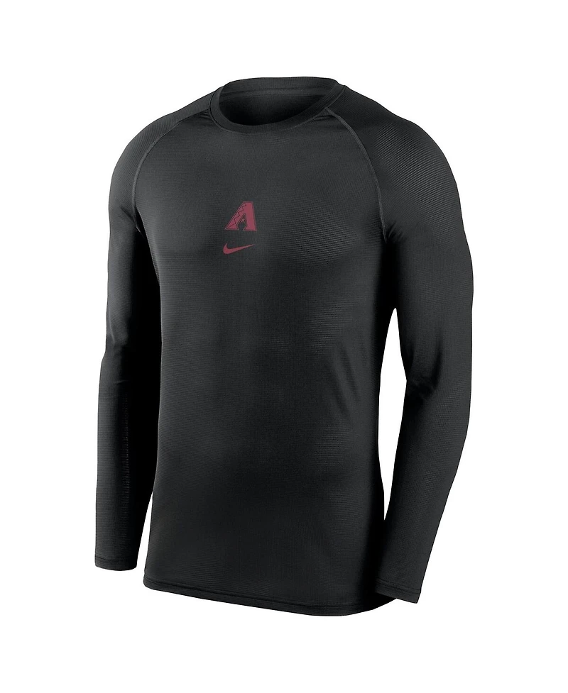 Nike Men's Black Arizona Diamondbacks Authentic Collection Raglan Long Sleeve T-Shirt