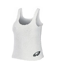 Women's Wear by Erin Andrews Cream Philadelphia Eagles Cozy Scoop Neck Tank Top Pants Sleep Set