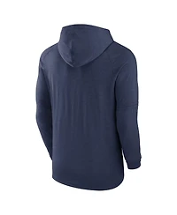 Men's Nike Heather Navy Tampa Bay Rays Authentic Collection Early Work Tri-Blend Performance Pullover Hoodie
