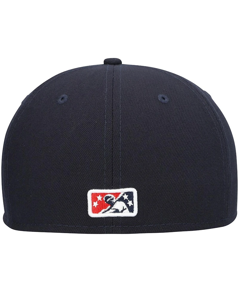Men's New Era Navy Louisville Bats Authentic Collection Team Alternate 59FIFTY Fitted Hat