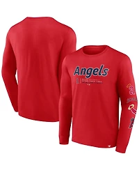 Fanatics Men's Red Los Angeles Angels Strike the Goal Long Sleeve T-Shirt