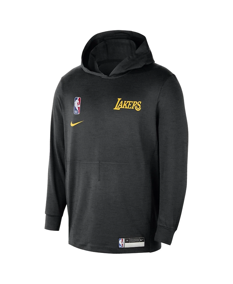 Nike Men's Black Los Angeles Lakers 2024/25 On-Court Authentic Practice Yoga Restore Lightweight Pullover Hoodie