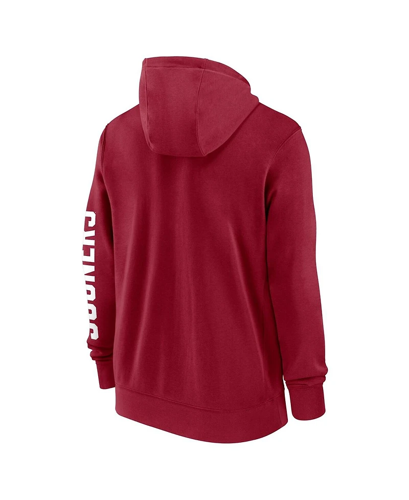 Jordan Men's Crimson Oklahoma Sooners Primetime Primary Mascot Full-Zip Hoodie