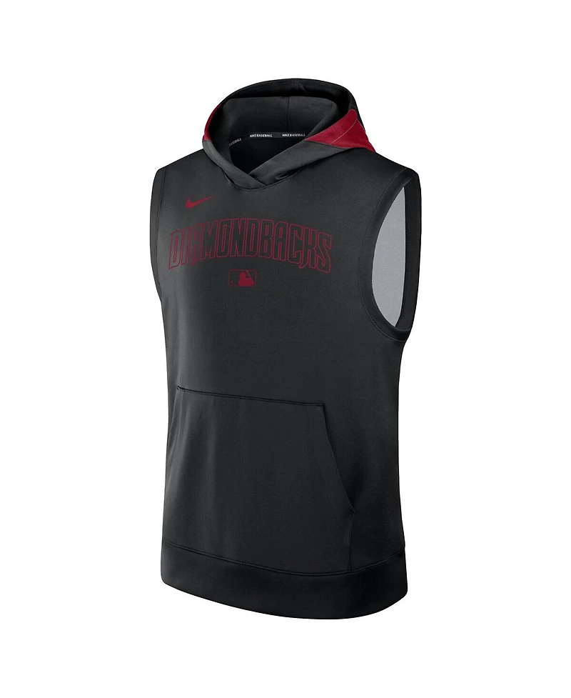 Nike Men's Black Arizona Diamondbacks Authentic Collection Performance Sleeveless Pullover Hoodie