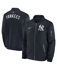 Nike Men's Navy New York Yankees Authentic Collection Dugout Full-Zip Bomber Jacket