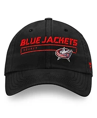 Fanatics Men's Black Columbus Blue Jackets Authentic Pro Rink side Fundamental Adjustable Hat
