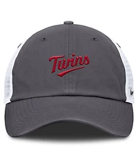 Nike Men's Gray Minnesota Twins Wordmark Club Adjustable Trucker Hat