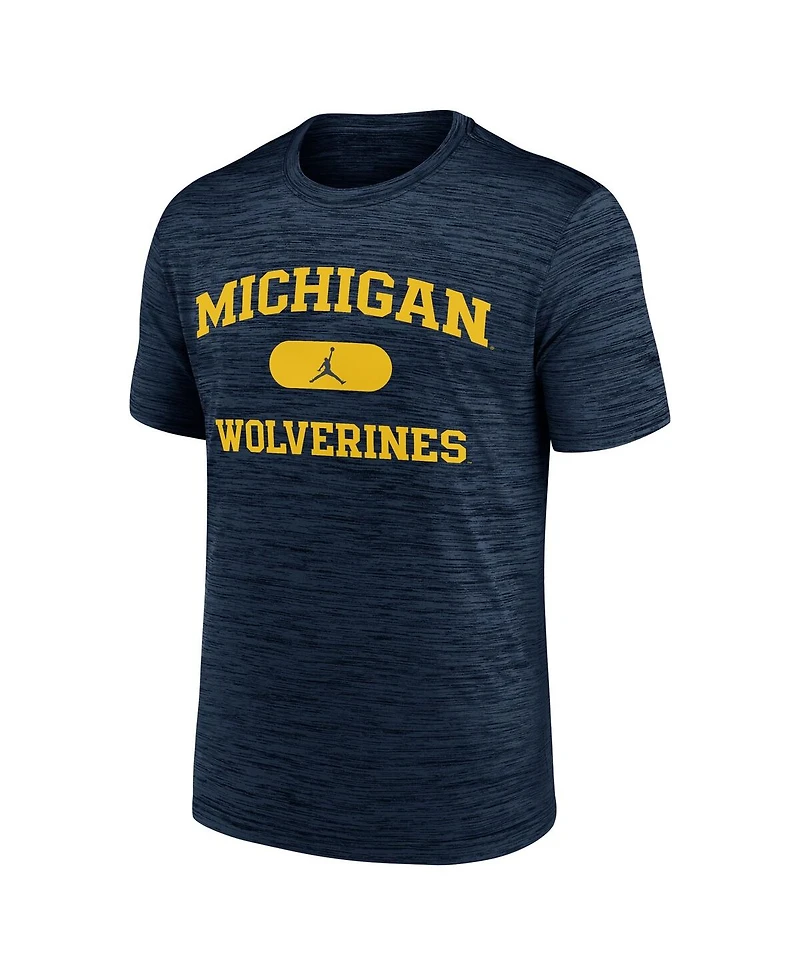 Jordan Men's Navy Michigan Wolverines Velocity Mascot Performance T-Shirt