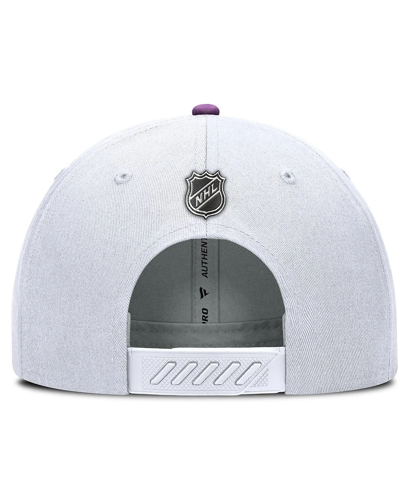 Fanatics Men's White Seattle Kraken Authentic Pro Hockey Fights Cancer Adjustable Hat