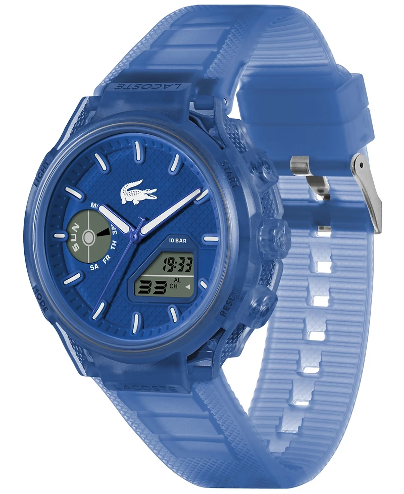 Lacoste Men's LC33 Blue Silicone Strap Watch, 45mm