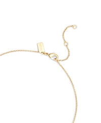 Coach Signature Mother of Pearl Coin Pendant Necklace
