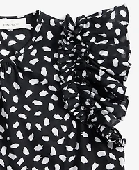 On 34th Women's Ruffle Short-Sleeve Voile Top, Created for Macy's