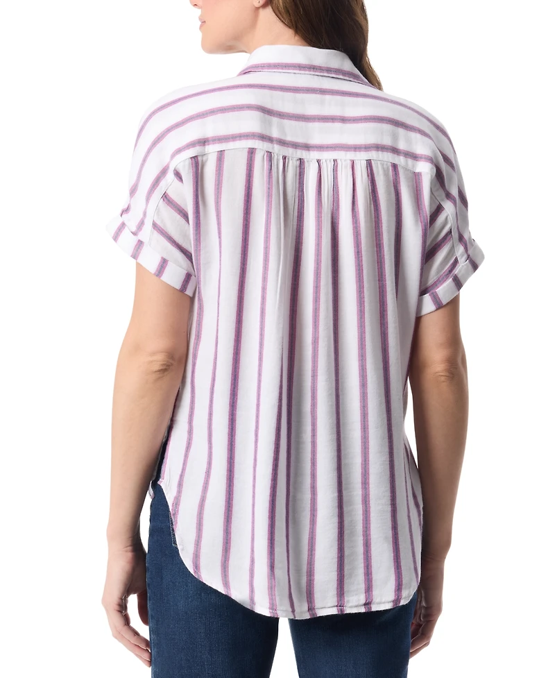 Gloria Vanderbilt Women's Daisy Printed Short-Sleeve Shirt