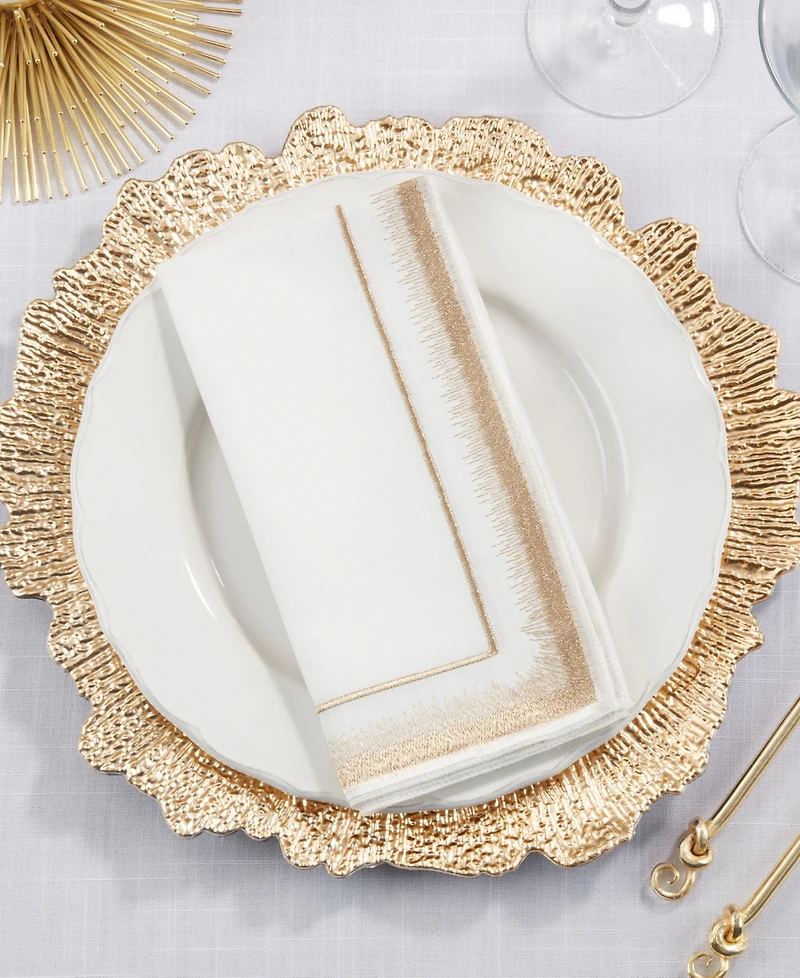 Saro Lifestyle Elegant Embroidery Detail Napkin