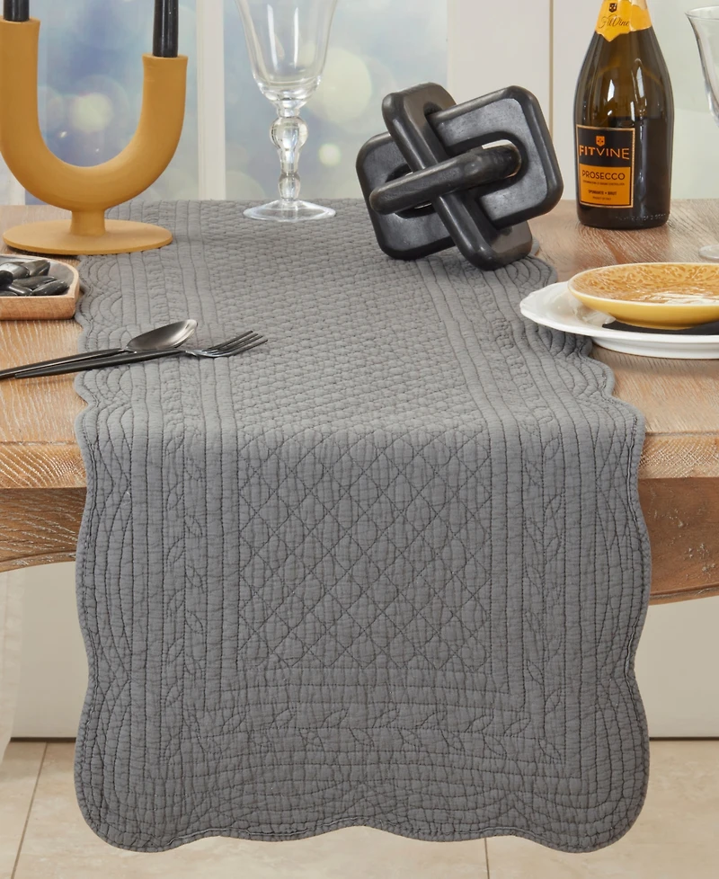 Saro Lifestyle Charming Quilted Table Runner, 16" x 72"