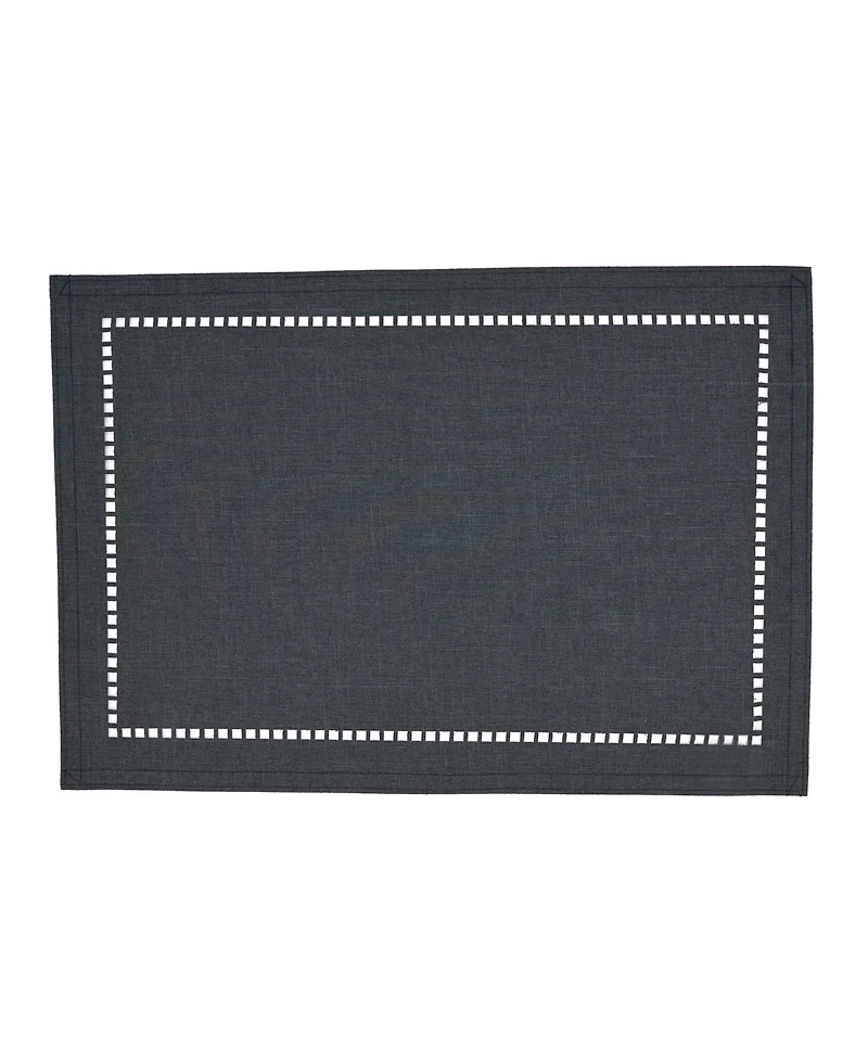 Saro Lifestyle Laser-Cut Hemstitch Placemat, Set of 4