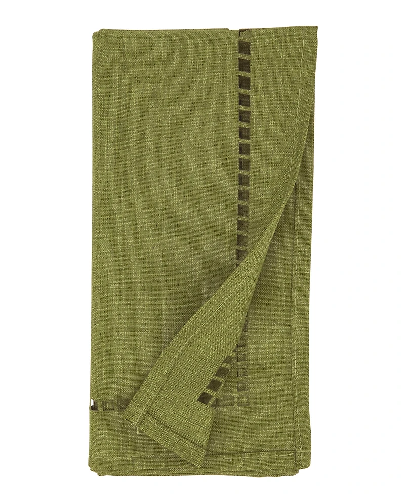 Saro Lifestyle Laser-Cut Hemstitch Napkin, Set of 4