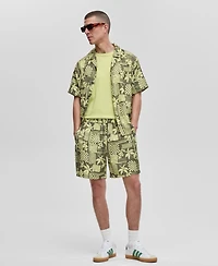 Mode of One Men's Vacation Palm Pull-On Shorts, Exclusively at Macy's