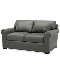 Radley Roll Arm 61" Leather Loveseat, Exclusively at Macy's
