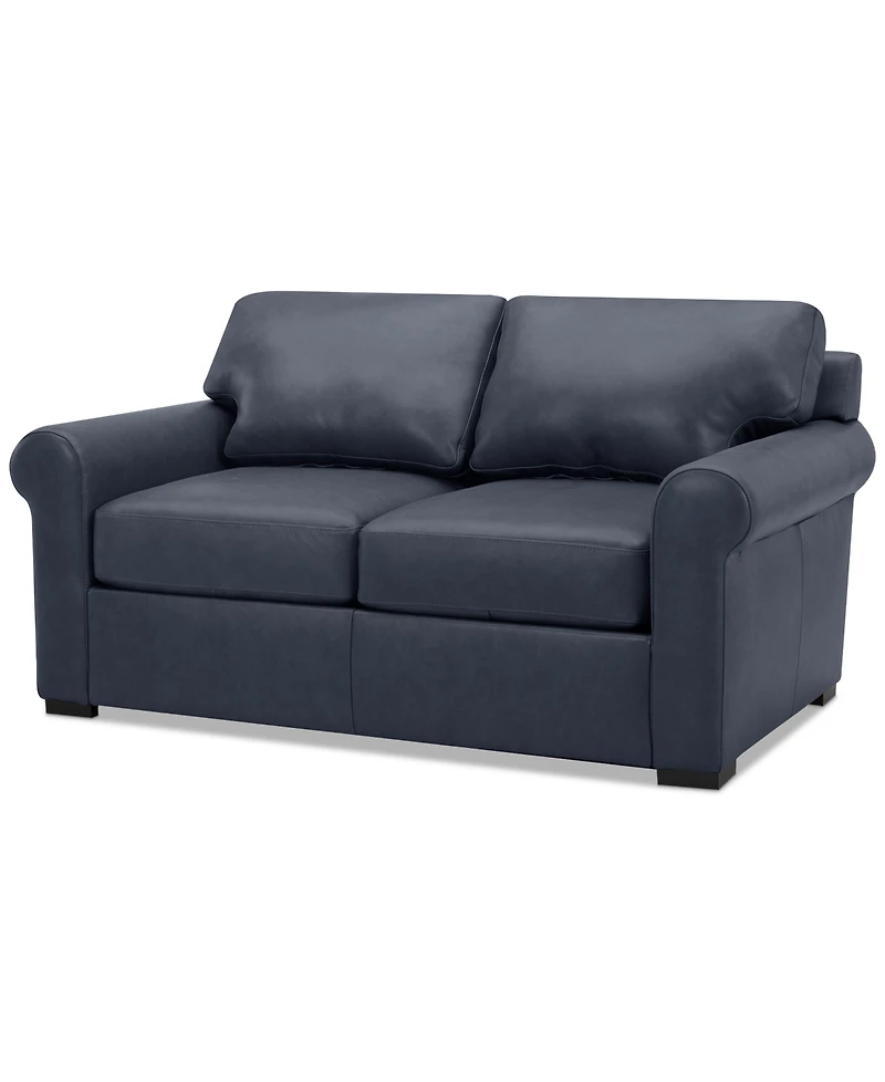 Radley Roll Arm 61" Leather Loveseat, Exclusively at Macy's