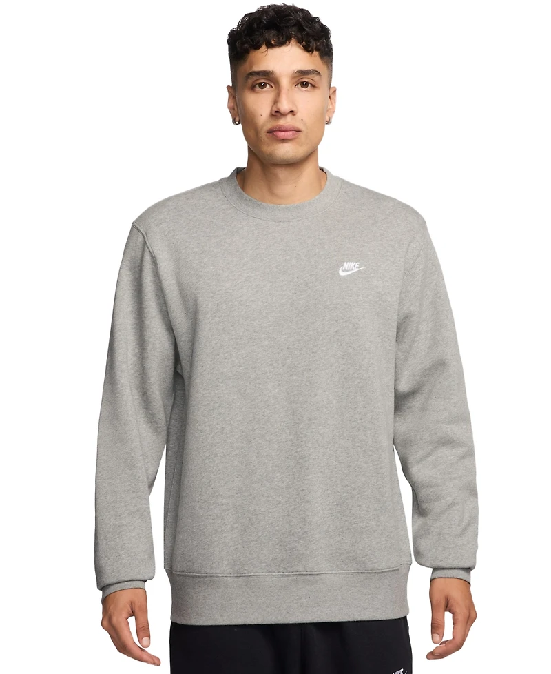 Nike Men's Pullover Fleece Crewneck Logo Sweatshirt