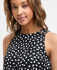 On 34th Women's Linen Blend Printed Sleeveless Top, Exclusively at Macy's
