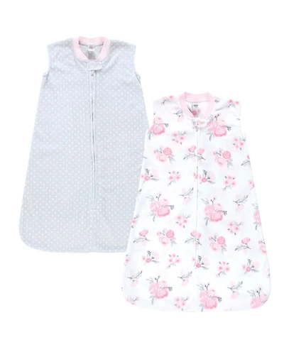 Hudson Baby Girls Plush Sleeping Bag, Sack, Blanket 2pk