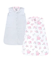 Hudson Baby Girls Plush Sleeping Bag, Sack, Blanket 2pk