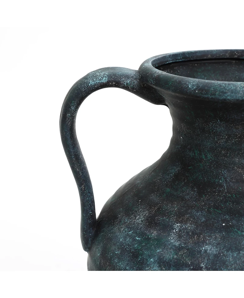 LuxenHome Mottled Gray Ceramic 18.5-Inch Tall Vase