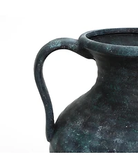 LuxenHome Mottled Gray Ceramic 18.5-Inch Tall Vase