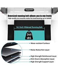 2.25 Hp Electric Motorized Folding Treadmill with Led Display