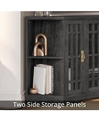 Corner Tv Stand for TVs up to 60 Inch with Power Outlet