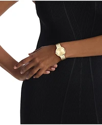 Calvin Klein Women's Twisted Bezel Gold Tone Stainless Steel Bracelet Watch, 34mm