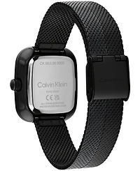 Calvin Klein Women's Adore Ionic Plated Black Steel Mesh Bracelet Watch, 30mm