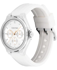 Calvin Klein Women's Vibrancy White Silicone Strap Watch, 38mm