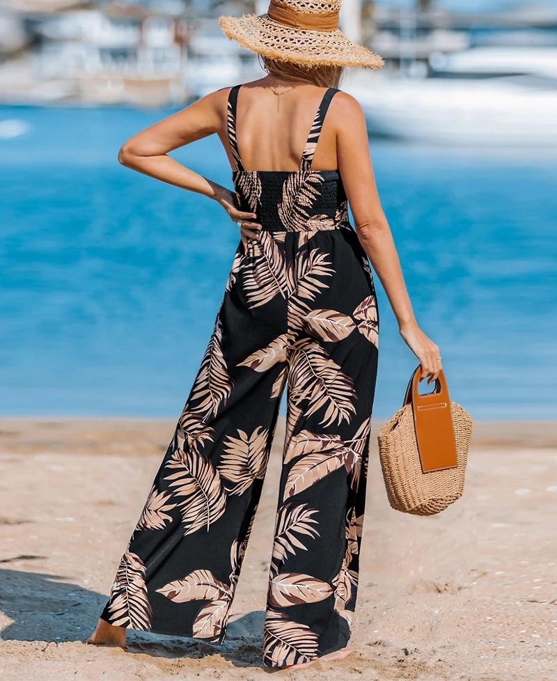 Cupshe Women's Sandy Shores Tropical Jumpsuit