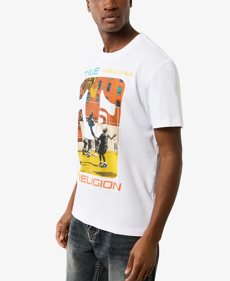 True Religion Men's Short Sleeve Court T-Shirt