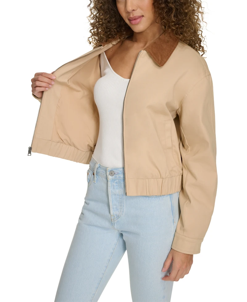 Levi's Women's Corduroy Collar Cotton Jacket