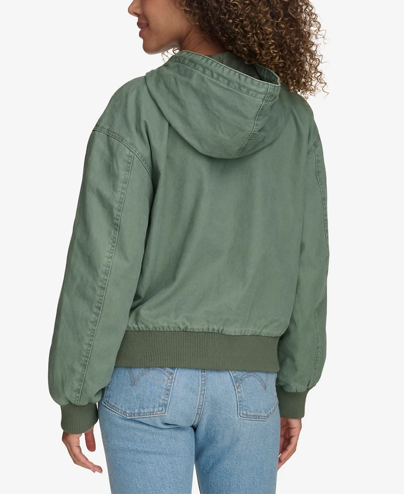 Levi's Women's Relaxed Hooded Bomber Jacket