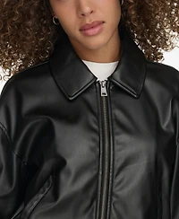 Levi's Women's Faux Leather Lightweight Bomber Jacket