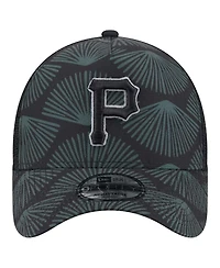New Era Men's Black Pittsburgh Pirates 9FORTY A-Frame Trucker Adjustable Hat